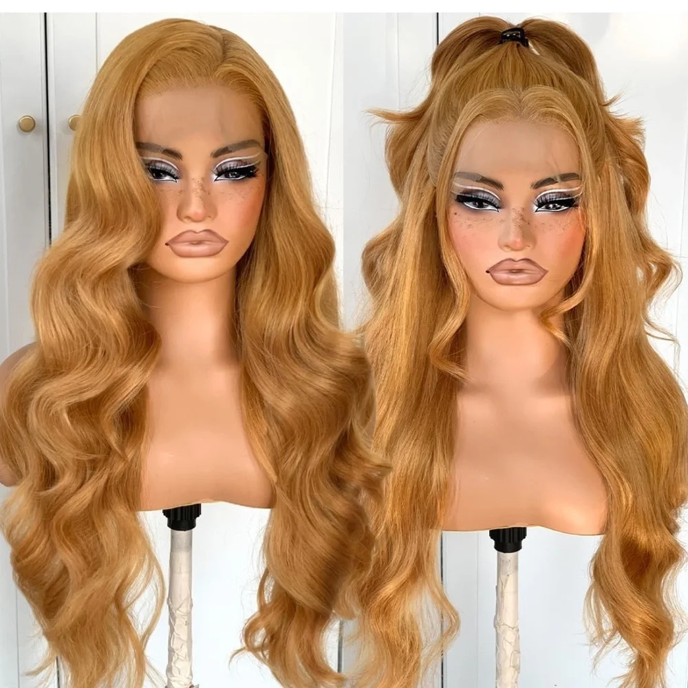 Blooming Hair Honey Blonde Glueless High-Quality Synthetic Blend HD Lace Fr…